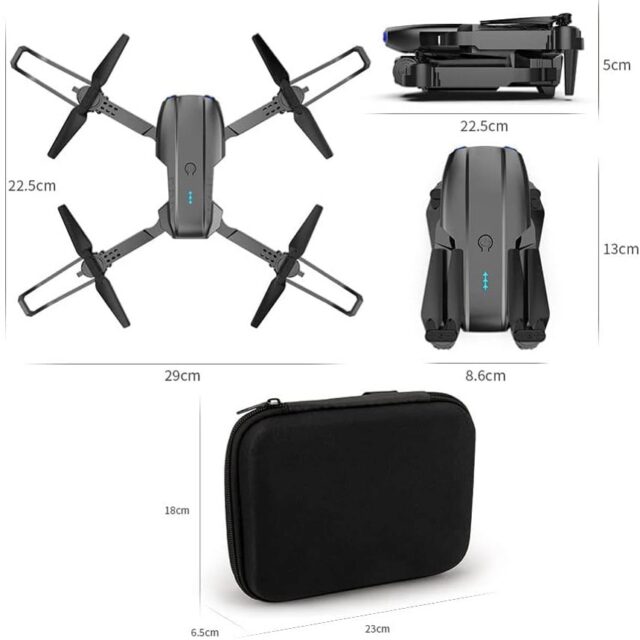 E99 Pro Drone | Set: drone + 3 batteries + case | 1800mAh - imagine 4
