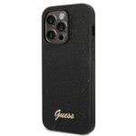 Guess GUHCP14LHGGSHK iPhone 14 Pro 6,1" black hard case Glitter Script - imagine 2