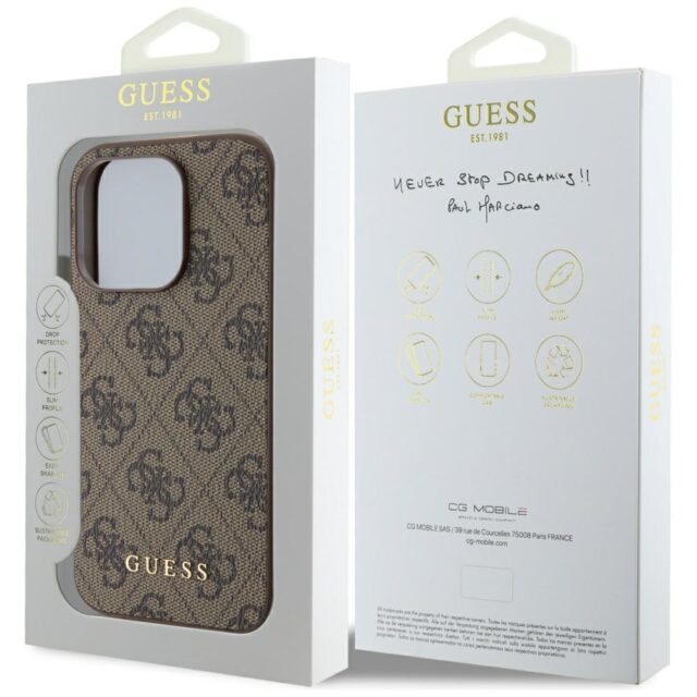 Guess GUHCP15LGF4GBR iPhone 15 Pro 6.1" brown hardcase 4G Charms Collection - imagine 8