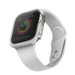 UNIQ Valencia Case Apple Watch Series 4/5/6/SE/SE3 44mm. titanium silver