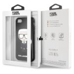 Karl Lagerfeld KLHCI8DLFKBK iPhone 7/8SE 2020 / SE 2022 black hard case Iconic Karl Glitter - imagine 4