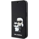 Karl Lagerfeld KLBKP14XSANKCPK iPhone 14Pro Max 6.7" bookcase black Saffiano Karl & Choupette