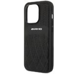 AMG AMHMP14LOSDBK iPhone 14 Pro 6.1" black hardcase with Leather Curved Lines and MagSafe - imagine 6