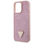 Guess GUHCP14XHDGTPP iPhone 14 Pro Max 6.7" pink hardcase Rhinestone Triangle - imagine 6
