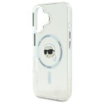 Karl Lagerfeld KLHMP16SHLSKIH iPhone 16 6.1"white hardcase IML Metal Karl Head MagSafe - imagine 6