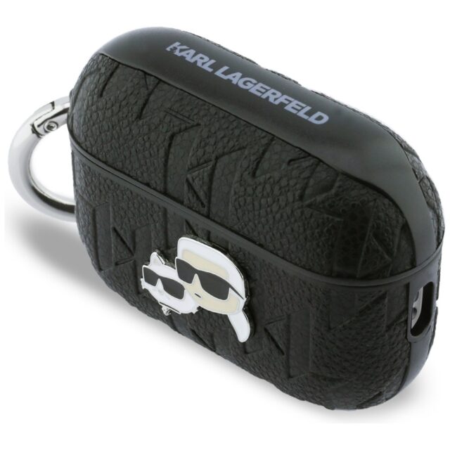 Case Karl Lagerfeld Monogram Karl & Choupette Head for AirPods Pro 3 black - imagine 3