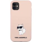Karl Lagerfeld KLHCN61SNCHBCP iPhone 11/XR 6,1" hardcase pink Silicone Choupette - imagine 3