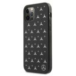 Mercedes MEHCP12MESPBK iPhone 12/12 Pro 6,1" black hardcase Silver Stars Pattern - imagine 2