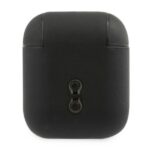 BMW M2 LBK AirPods 1/2 cover black Genuine Leather Silver Logo - imagine 2