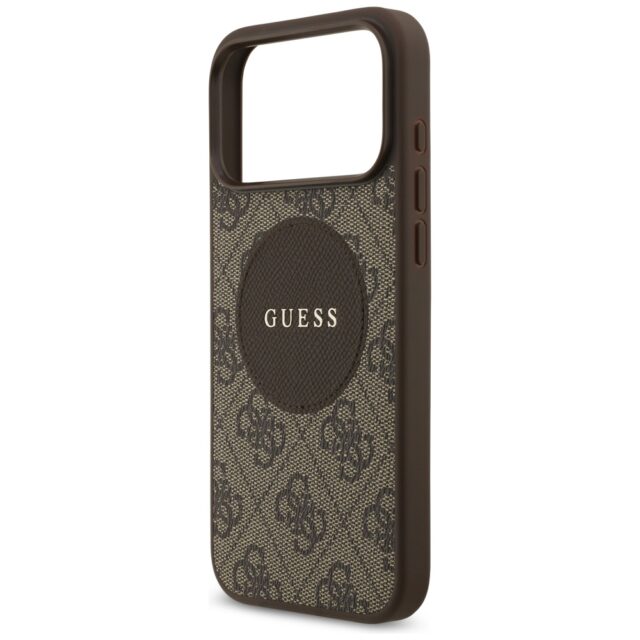 Case Guess 4G Circle Classic Logo        MagSafe for iPhone 17 Pro Max brown - imagine 6