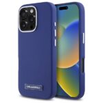 Karl Lagerfeld KLHMP16XPGMSRPB iPhone 16 Pro Max 6.9" blue hardcase FW Metal Plate MagSafe