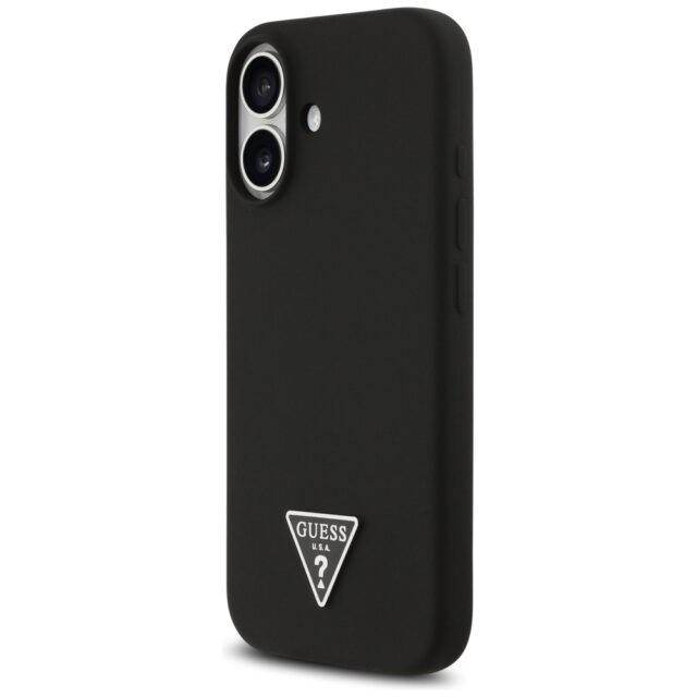 Case Guess Silicone Triangle Logo MagSafe for iPhone 17 black - imagine 2