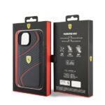 Ferrari FEHCP15SPTWK iPhone 15 / 14 / 13 6.1"  black hardcase Twist Metal Logo - imagine 8
