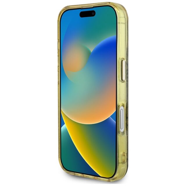 Case Guess IML Metal Glitter 4G Circle Triangle MagSafe for iPhone 16 brown - imagine 5