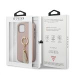 Guess GUHCP12MRSSARG iPhone 12/12 Pro 6,1" pink hardcase Saffiano with ring stand - imagine 3
