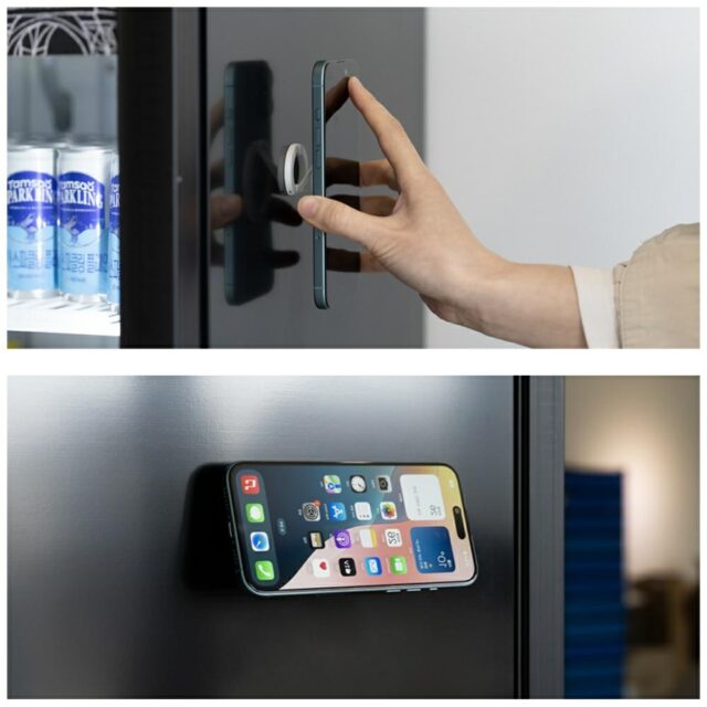 Ring stand Araree A-Ring MagSafe GripTok black - imagine 9