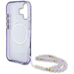 Case Guess Palm Trees Triangle Pearl Strap MagSafe for iPhone 16 purple - imagine 6