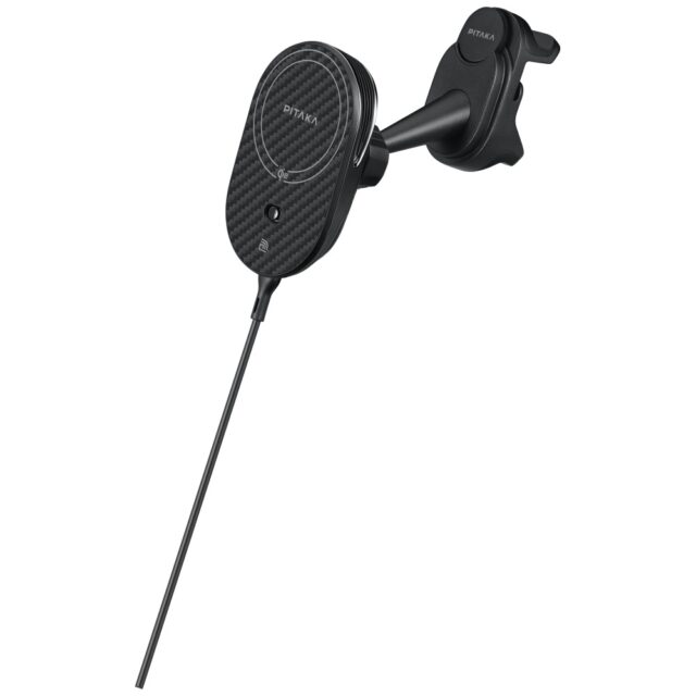 Car mount with wireless charger PITAKA MagEZ Pro 2 Qi2 Tesla Magsafe for Tesla Model 3/Y black gray - imagine 4