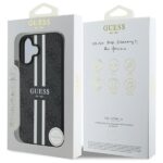 Guess GUHMP16SP4RPSK iPhone 16 6.1" black hardcase 4G Printed Stripes MagSafe - imagine 8
