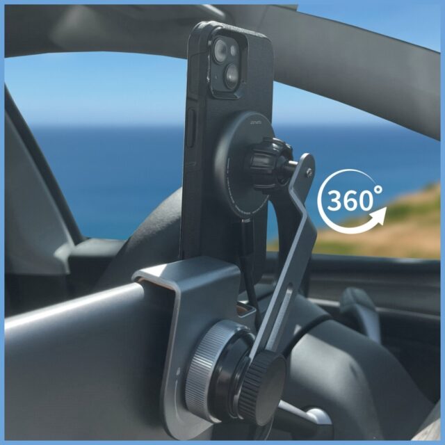 Magnetic mount 4smarts Screen Mount Qi2 Monitor Mount for smartphone grey - imagine 4