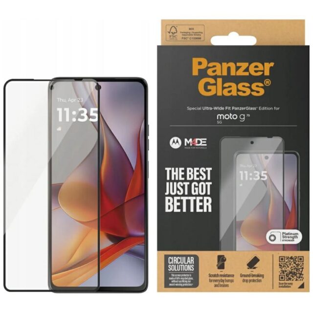 PanzerGlass Motorola moto g75 5G Screen  Protection Ultra-Wide Fit 6597 - imagine 3