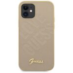 Guess GUHCP12SPUILGLG iPhone 12 mini 5,4" gold hardcase Iridescent Love Script Gold Logo - imagine 3
