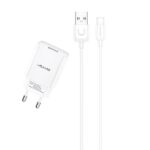 USAMS Wall Charger 1xUSB T21 Lightning white 2.1A Fast Charging T21OCLN01