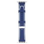 Beline Apple Watch Solid Silicone Strap42/44/45/49mm Navy/White - imagine 2