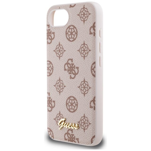 Case Guess Peony Script Logo MagSafe for iPhone 16e brown - imagine 6