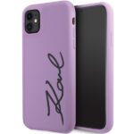 Karl Lagerfeld KLHCN61SKSVGU iPhone 11 /Xr  6.1" purple hardcase Silicone Signature