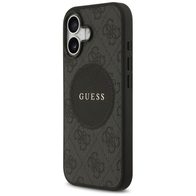 Case Guess 4G Circle Classic Logo MagSafe for iPhone 17 black - imagine 2