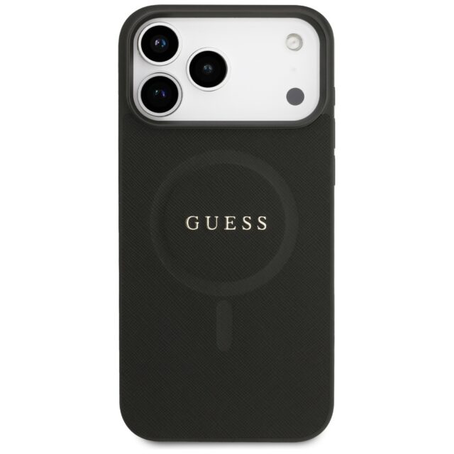 Guess Saffiano Classic Logo MagSafe Case for iPhone 17 Pro Max Black - imagine 3