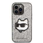 Karl Lagerfeld KLHCP14LG2CPS iPhone 14 Pro 6,1" silver hardcase Glitter Choupette Patch - imagine 3