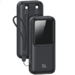 USAMS Powerbank with built-in cablesUSB-C+Lightning 30000 mAh 20W PD+Qc 3.0 Fast Charge X-chel Seri