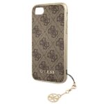 Guess GUHCI8GF4GBR iPhone 7/8/SE 2020/ SE 2022 brown hard case 4G Charms Collection - imagine 3
