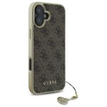 Guess GUHCP16MGF4GBR iPhone 16 Plus 6.7" brown hardcase 4G Charms Collection - imagine 4