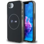Case BMW IML Metal White Circle MagSafe for iPhone 16e black