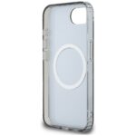 Case Guess IML Metal Glitter Flowers Triangle MagSafe for iPhone 16e black - imagine 7