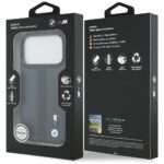 Case BMW M Perforated Stripe Logo MagSafe for iPhone 17 Pro navy blue - imagine 8