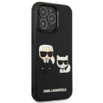 Karl Lagerfeld KLHCP13L3DRKCK iPhone 13 Pro / 13 6,1" black hardcase Karl&Choupette Ikonik 3D - imagine 4