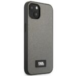 Karl Lagerfeld KLHCP13MSFMP2DG iPhone 13 / 14 / 15 6,1" hardcase silver Saffiano Plaque - imagine 4
