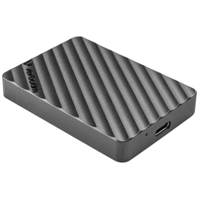 External Drive Verbatim Store n Go Mini Stripe USB-C SSD 512GB Black 32034 - imagine 2