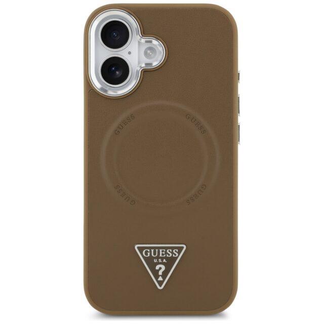 Guess Triangle Logo MagSafe case for iPhone 17 brown - imagine 3