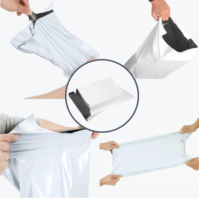 Extralink White Courier Bags, C3 350x460mm, Pack of 50 - imagine 3