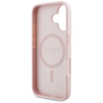 Case Guess Grained Printed Flower Pattern MagSafe for iPhone 16 pink - imagine 7