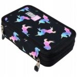 Piórnik Podwójny z WyposażeniemStright PC-04 tęczowe jednorożce/rainbow unicorns - imagine 2