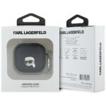 Karl Lagerfeld Monogram Karl Head Case for AirPods 4 Black - imagine 3