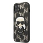 Karl Lagerfeld KLHCP13MPMNIKBK iPhone 13/ 14 / 15 6,1" hardcase black Monogram Ikonik Patch - imagine 2