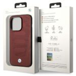 BMW BMHMP14L22RPSR case iPhone 14 Pro 6.1" burgundy Leather Seats Pattern MagSafe - imagine 8