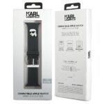 Karl Lagerfeld Strap KLAWLSLKNK Apple Watch 42/44/45/49mm black strap 3D Rubber Karl Head - imagine 4
